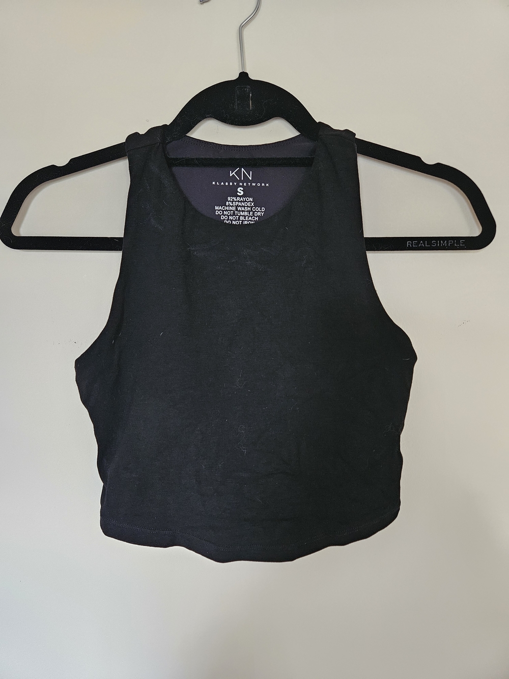 Klassy Network Black Cropped Tank Top